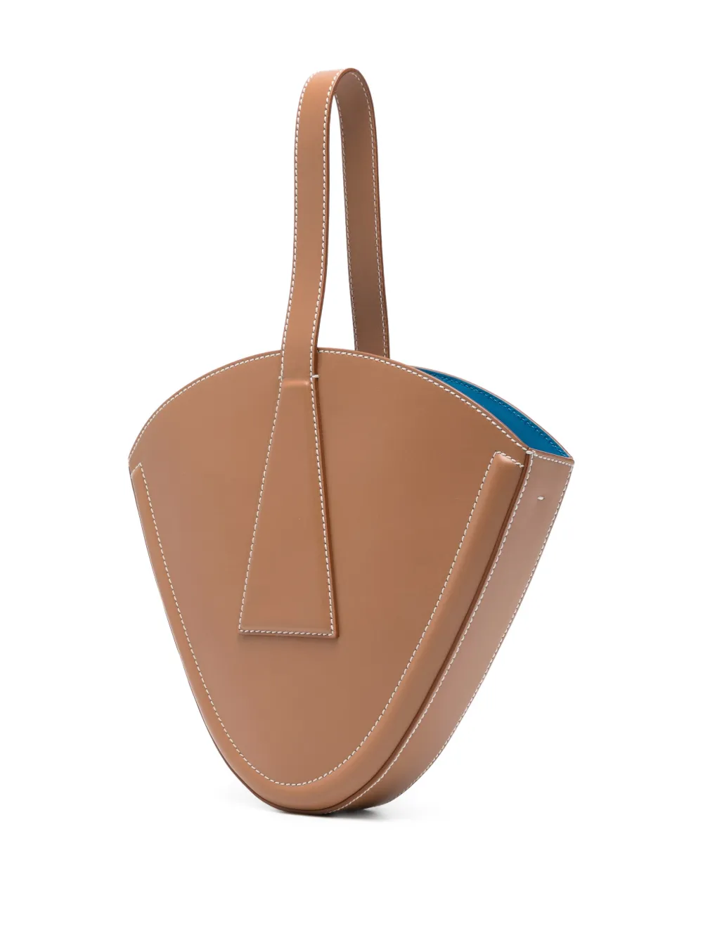  Di Gaia La Tête Leather Tote Bag - Brown 