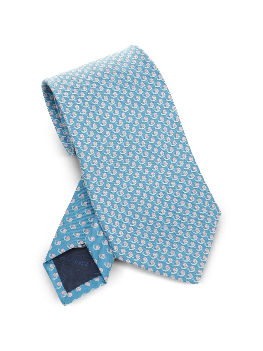 Ferragamo snail-print tie - Blau
