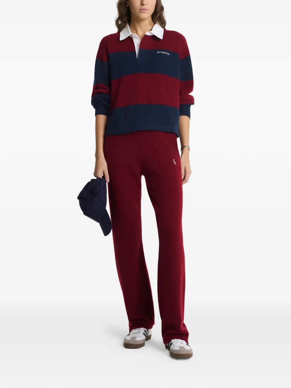 Sporty & Rich Broek met logo Rood