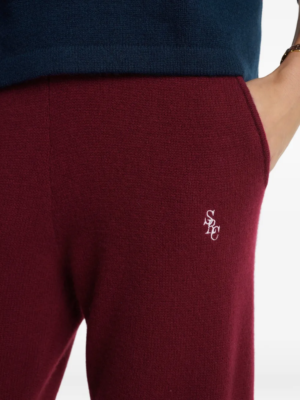 Sporty & Rich Broek met logo Rood