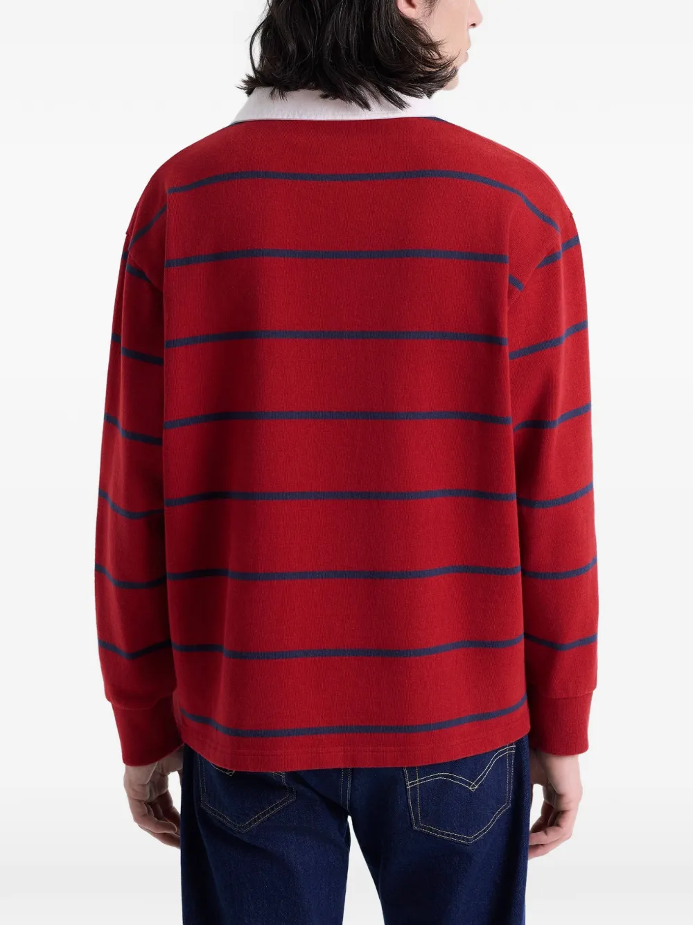 Sporty & Rich Gestreept poloshirt Rood