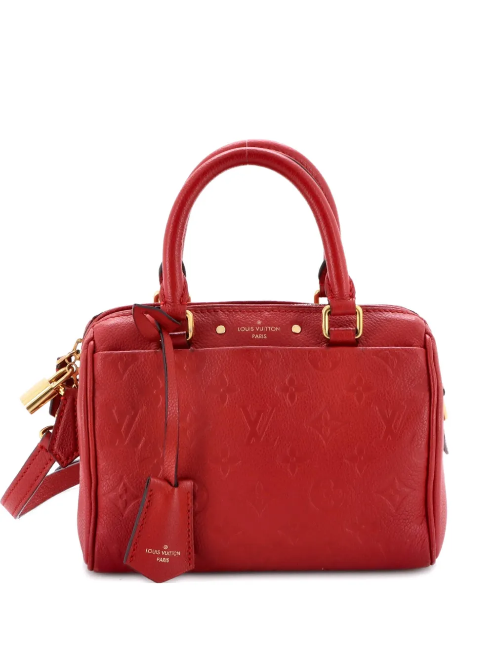 Louis Vuitton Pre-Owned Speedy Bandouliere NM Bag Monogram Empreinte Leather 20 satchel - Rosso