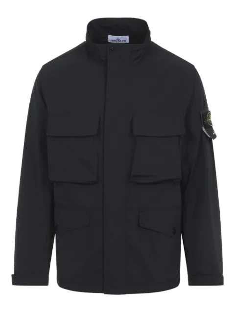 Stone Island flap-pocket logo-patch jacket