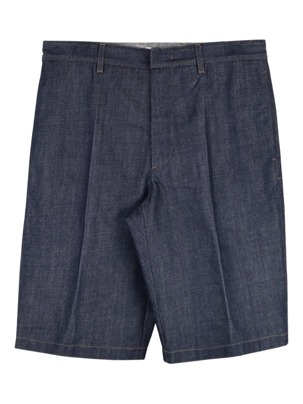 Jil Sander washed pleated shorts - Blau