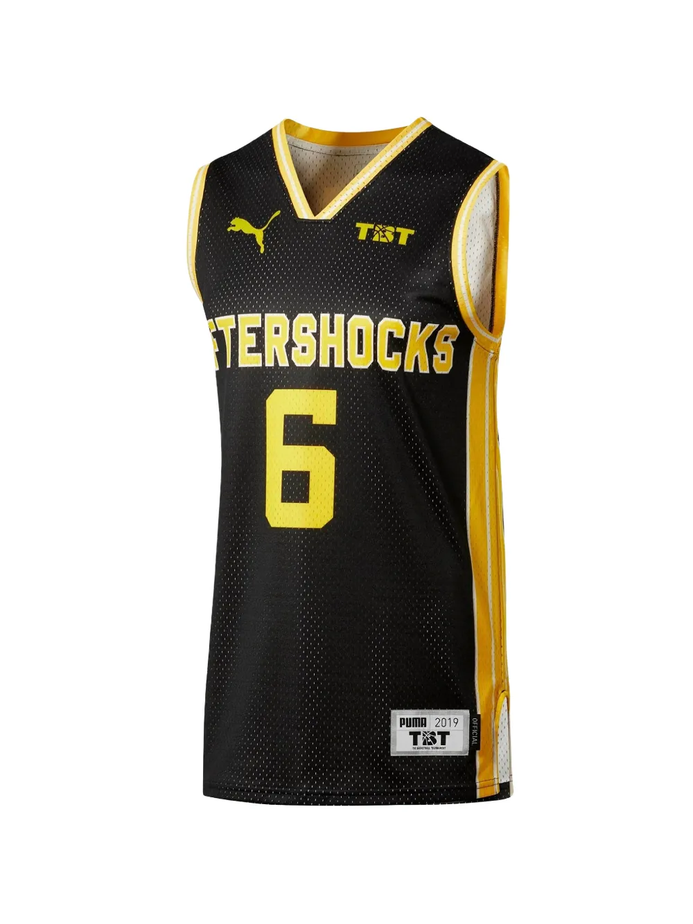 PUMA T-shirt TBT Hoops Wichita State Shockers con scollo a V - Nero