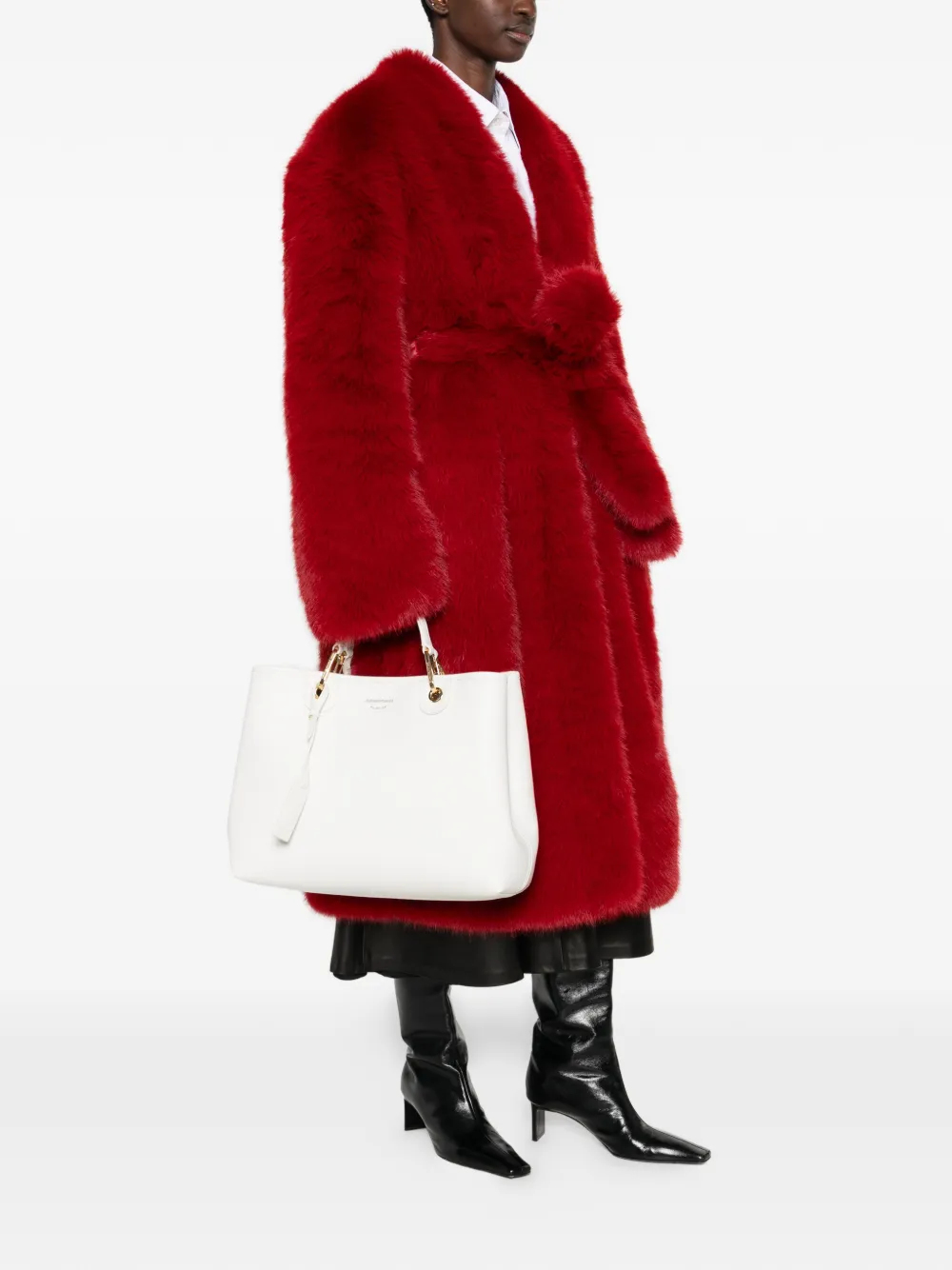 Emporio Armani top-handle tote bag - Wit