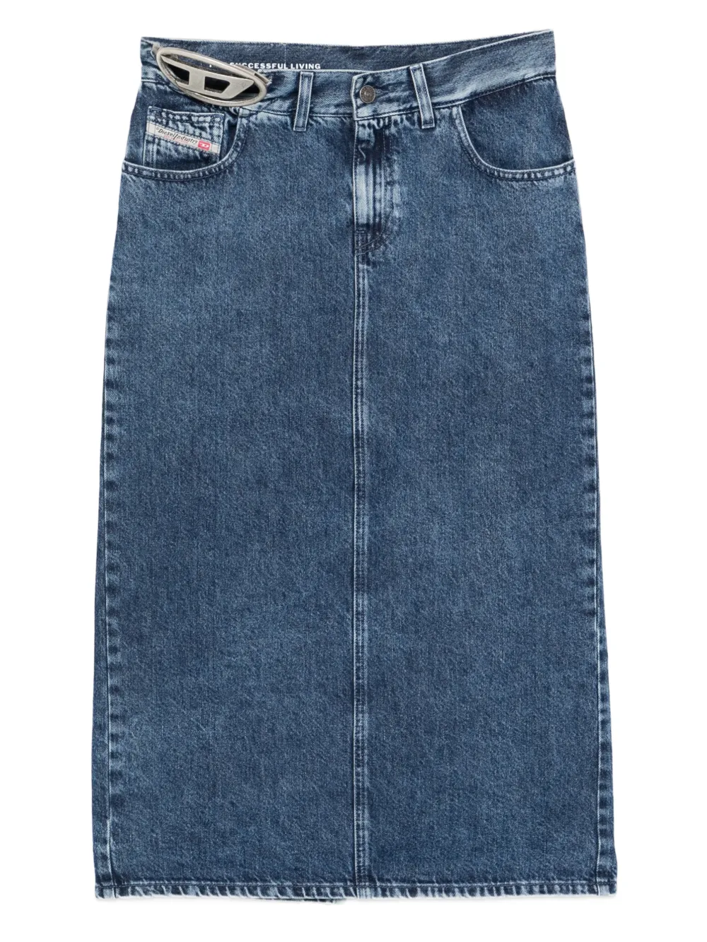 Diesel De-Skye-S1 midi skirt - Blu