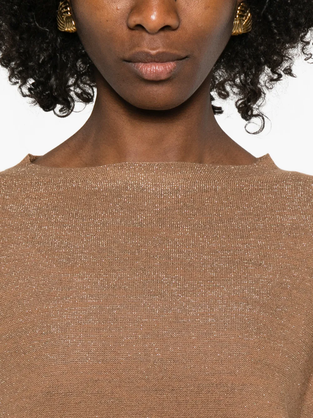 Fabiana Filippi T-shirt met ronde hals Bruin