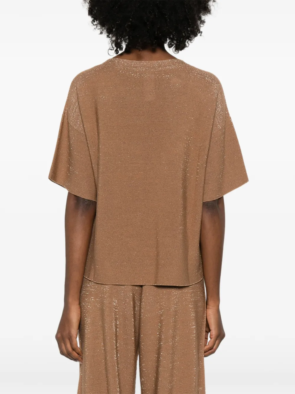 Fabiana Filippi T-shirt met ronde hals Bruin