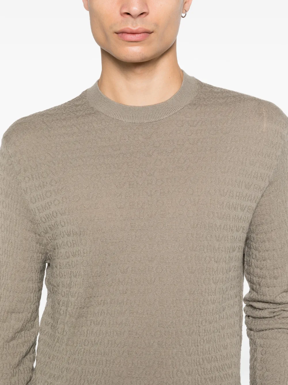 Emporio Armani Trui met ronde hals Bruin