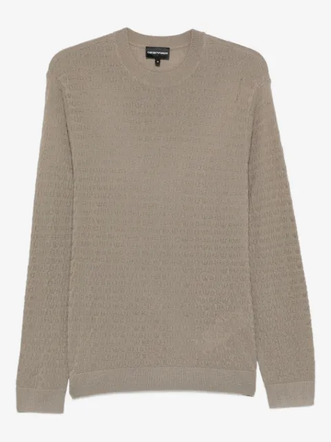 Emporio Armani textured crew-neck sweater