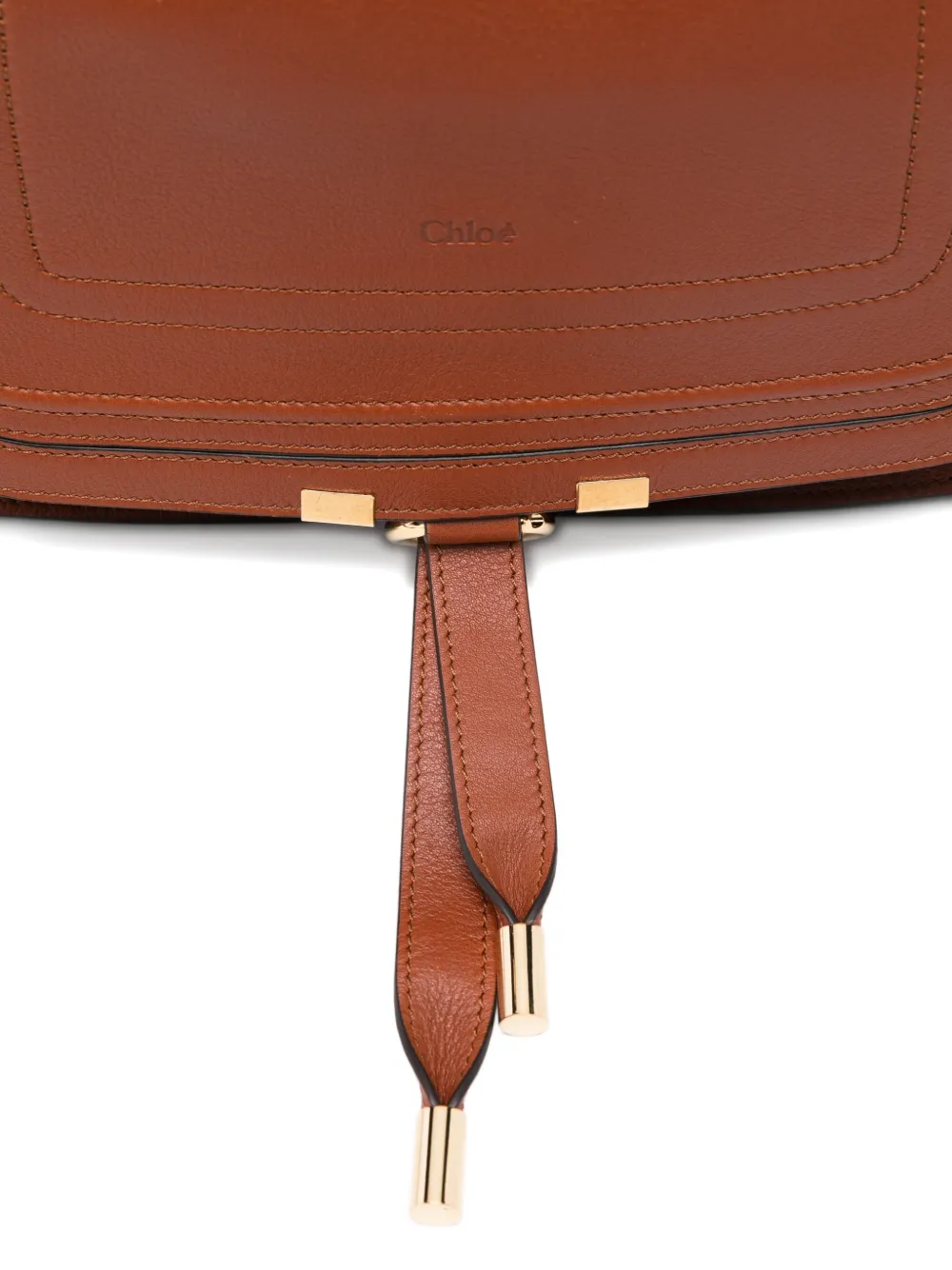 Chloé Marcie kleine leren crossbodytas Bruin