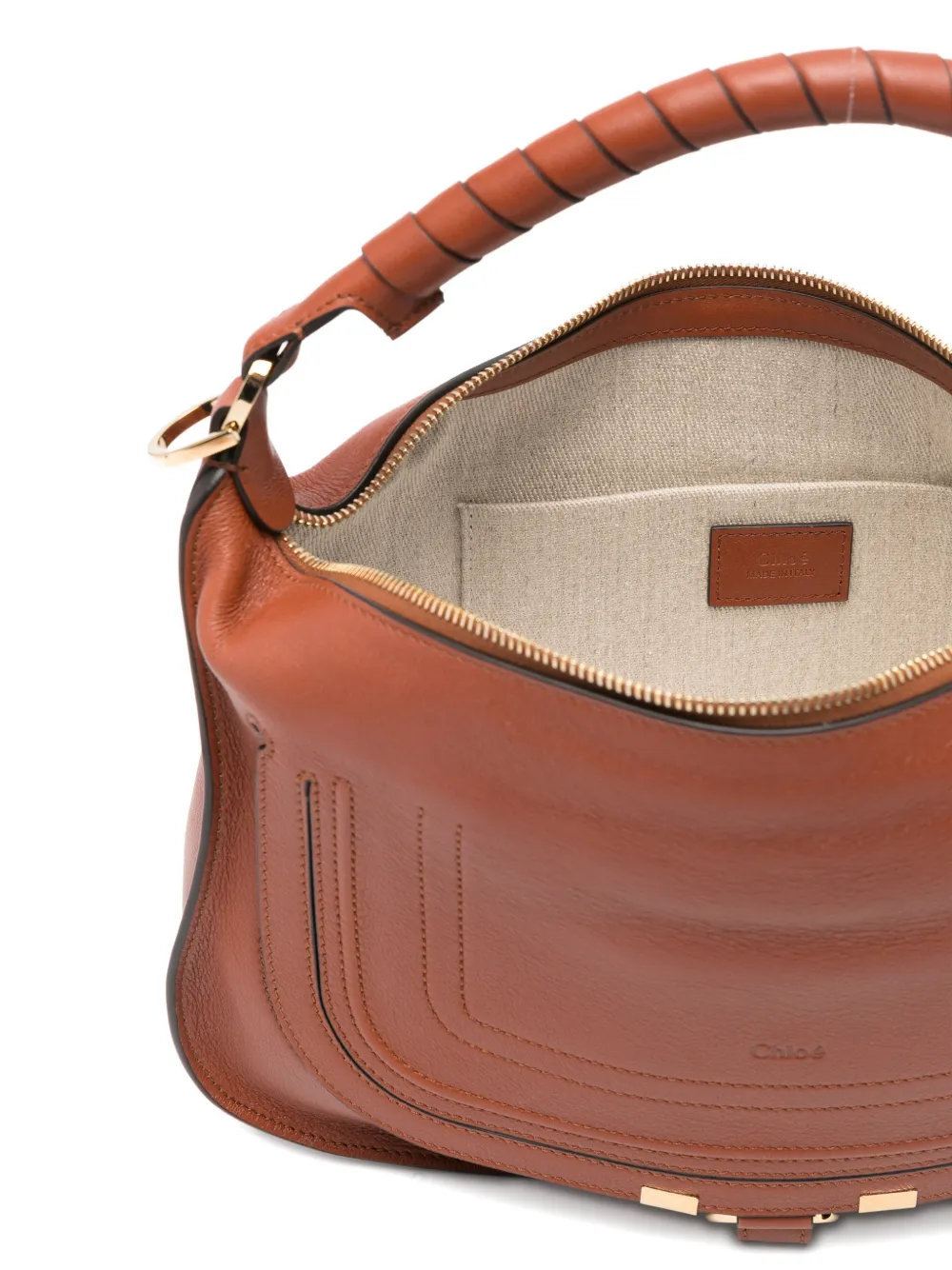 Chloé Marcie kleine leren crossbodytas Bruin