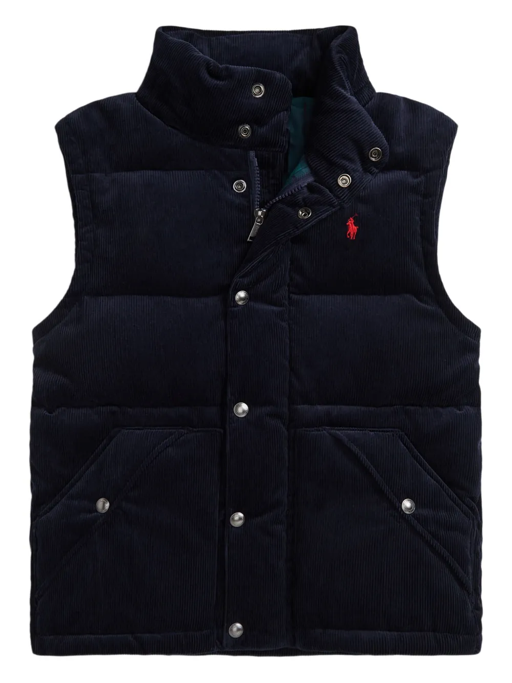 POLO RALPH LAUREN KIDS Gewatteerde ribfluwelen jack met capuchon Blauw