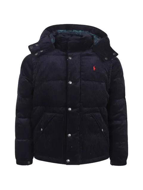 POLO RALPH LAUREN KIDS corduroy hooded padded jacket