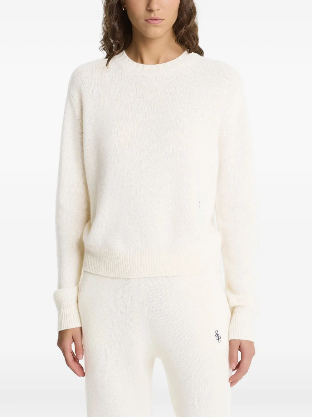 Sporty & Rich Broek met logo Beige