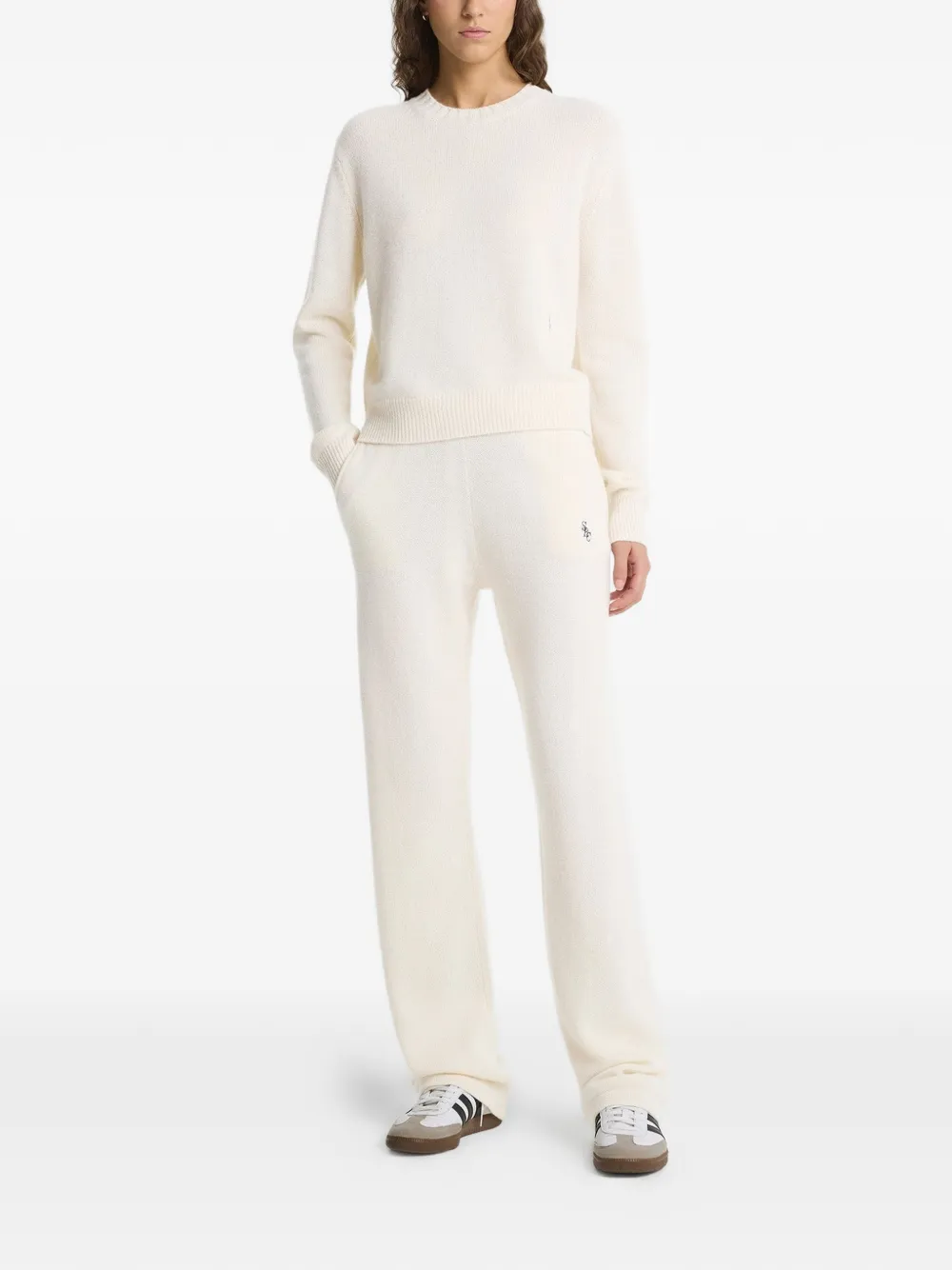 Sporty & Rich Broek met logo Beige