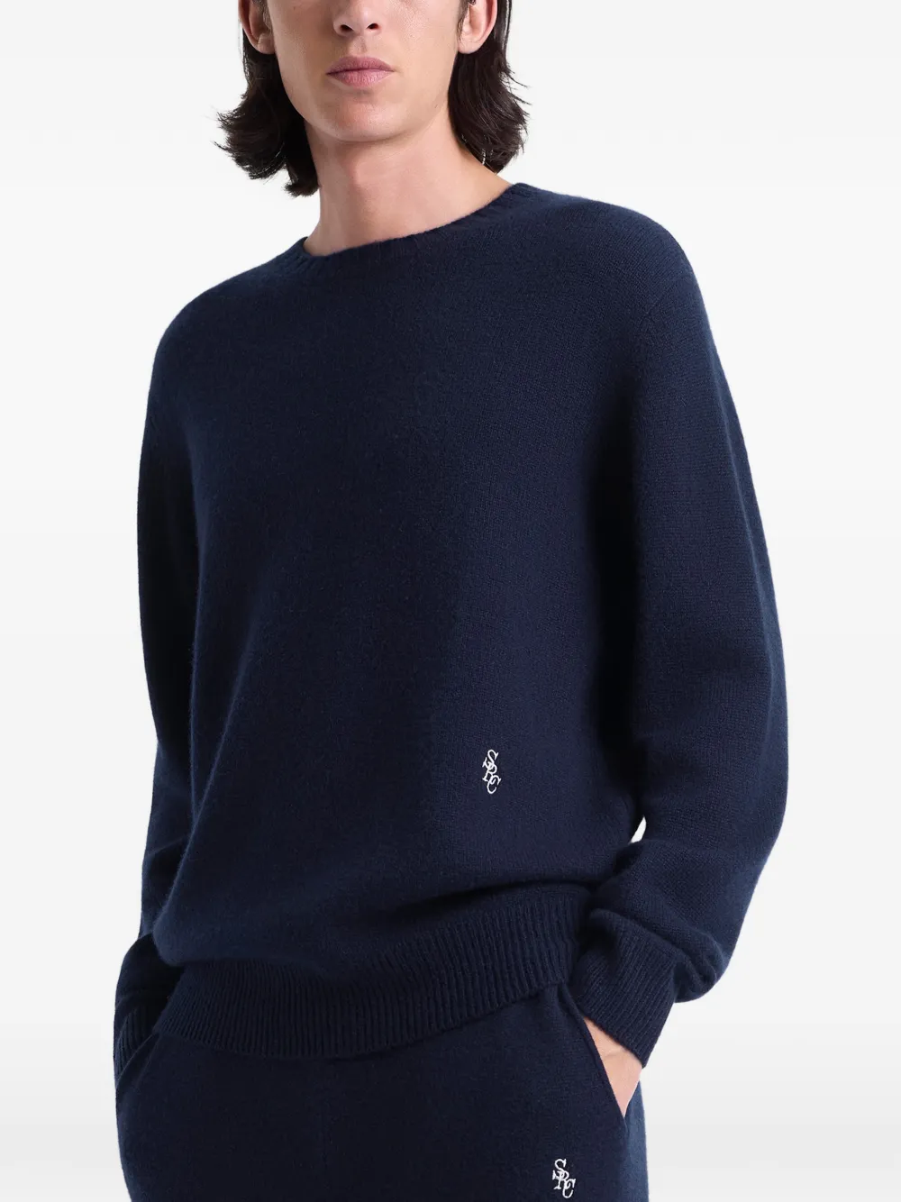 Sporty & Rich Trui met logo Blauw