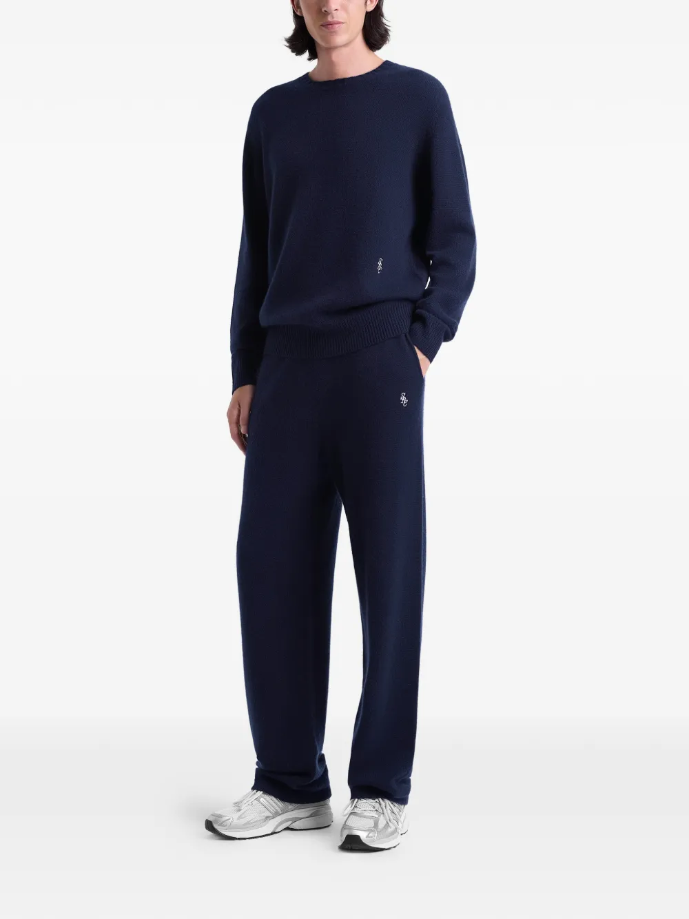 Sporty & Rich Trui met logo Blauw