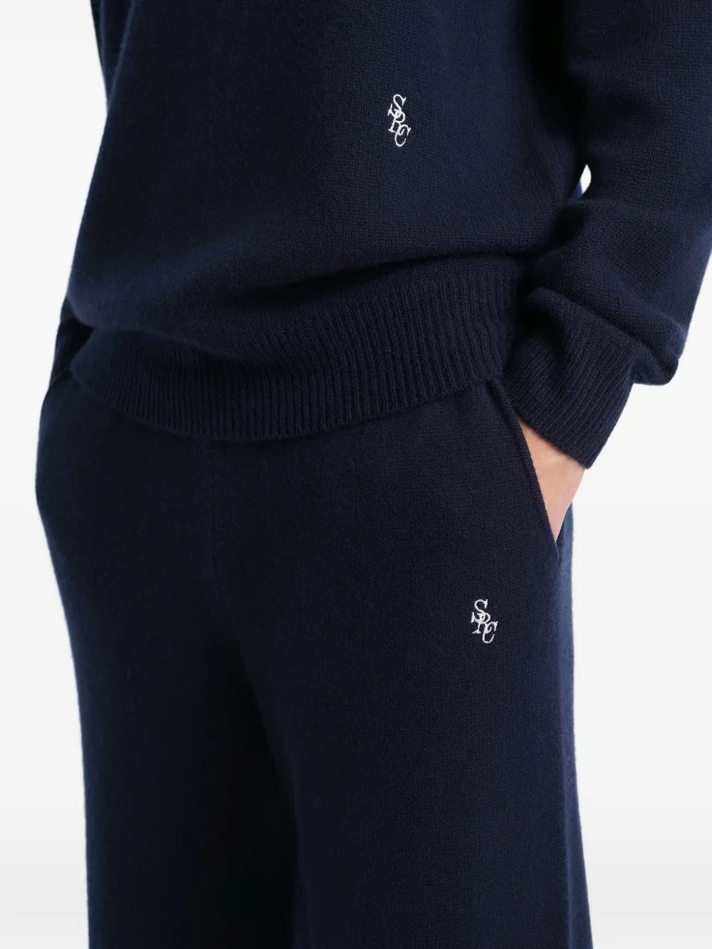 Sporty & Rich Trui met logo Blauw
