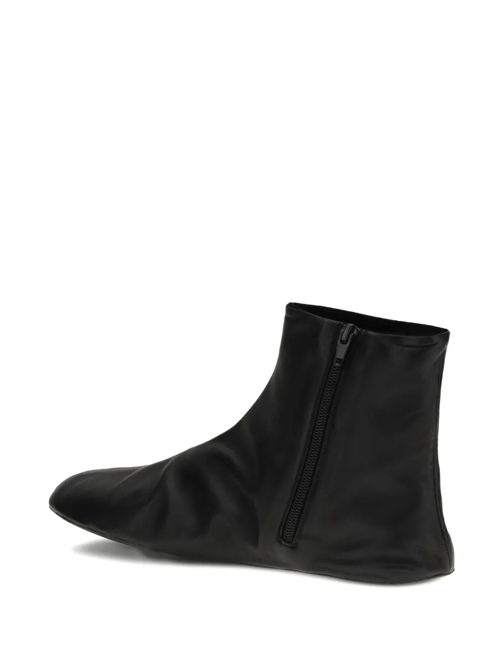 The Row Stella leather ankle boots Zwart