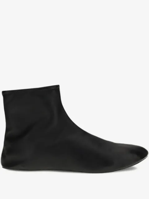 The Row Stella leather ankle boots
