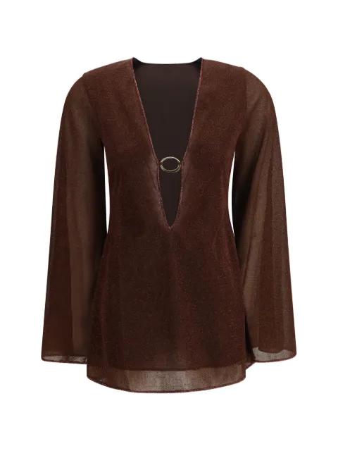 Oséree vestido midi con detalle de anillos