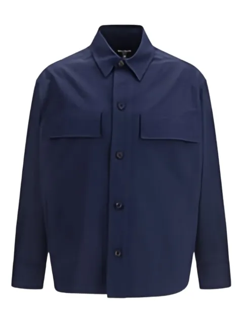 Balmain sobrecamisa con monograma en el bolsillo