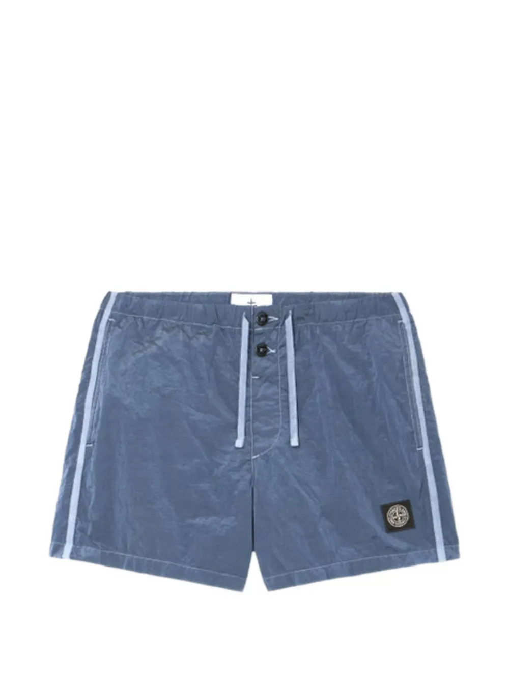 Stone Island short de bain en Nylon Metal ECONYL® avec poches B100003 - Bleu Stone Island short de bain en Nylon Metal ECONYL® avec poches B100003 - Bleu