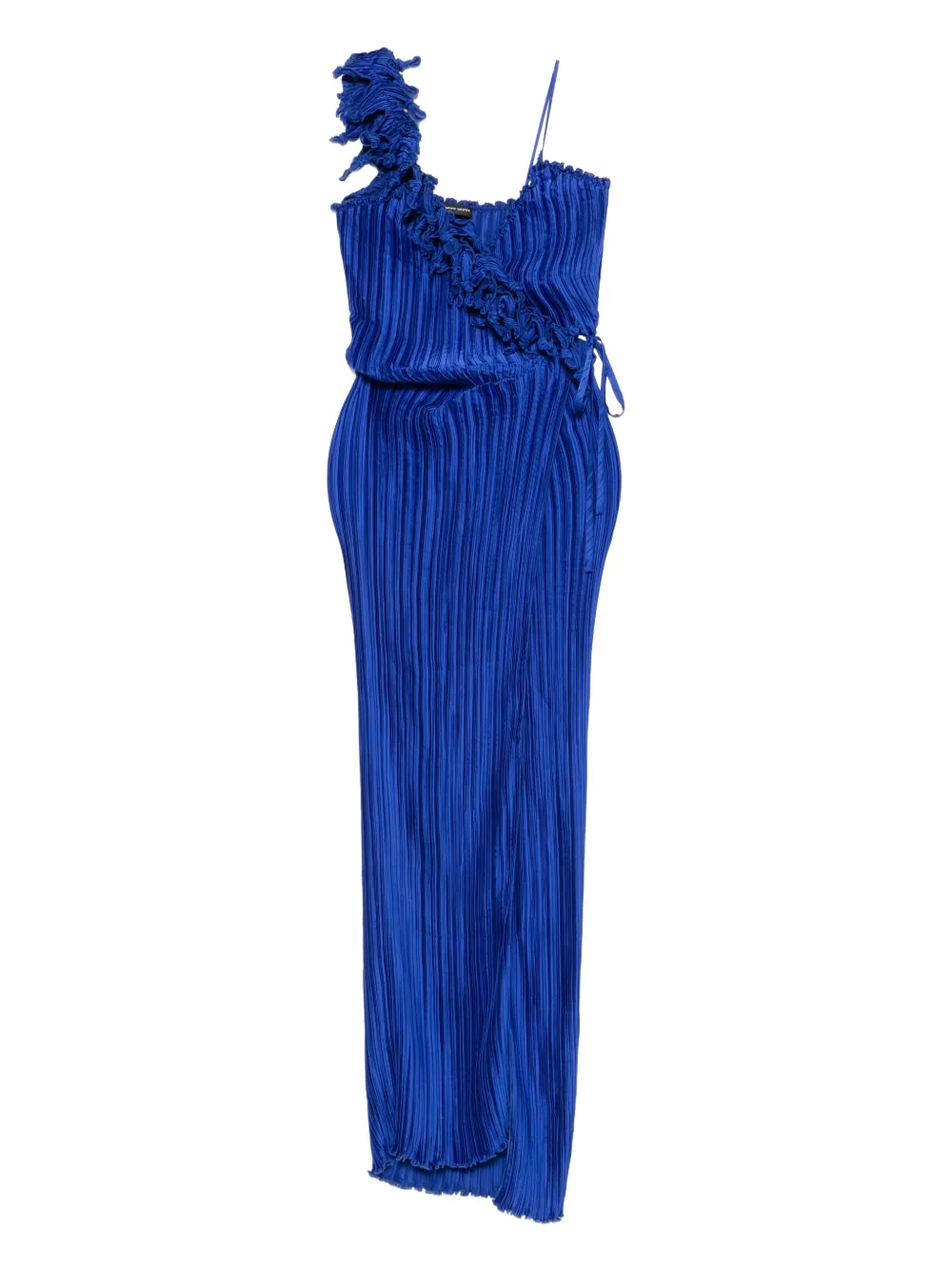 DAPHNE VALENTE Cyclon plissé maxi dress - Blu