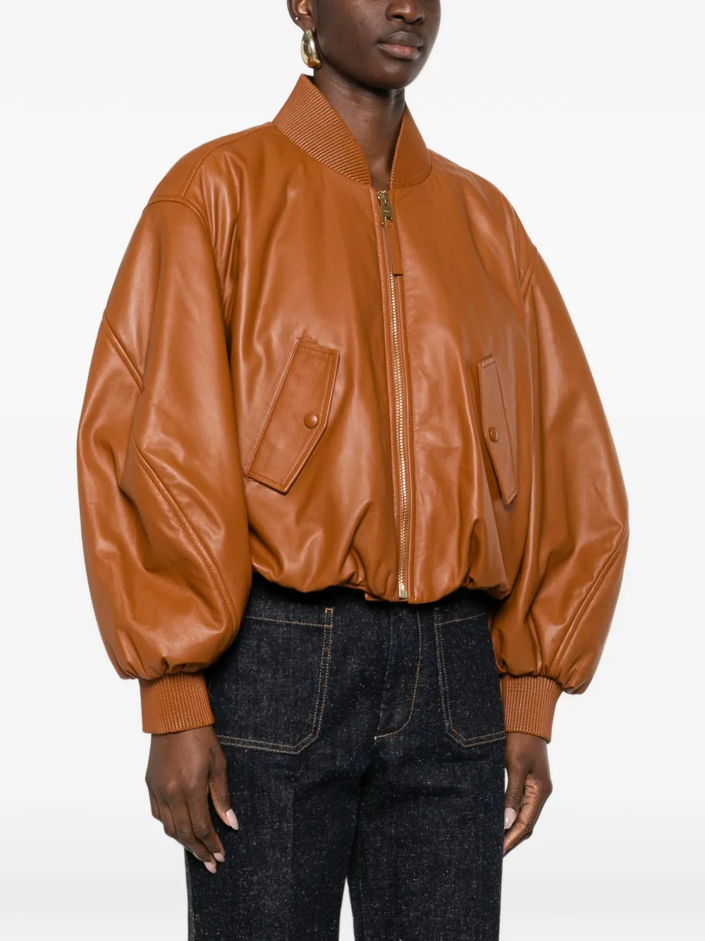  Givenchy Cocoon Bomber Jacket - Brown 