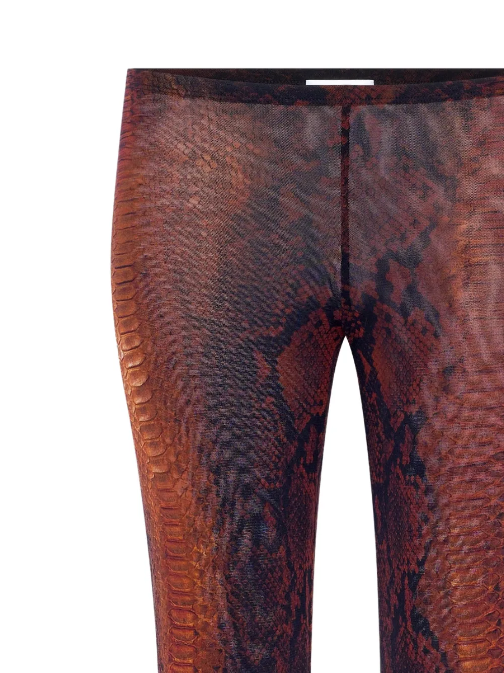 Jean Paul Gaultier Python broek met mesh print - Bruin