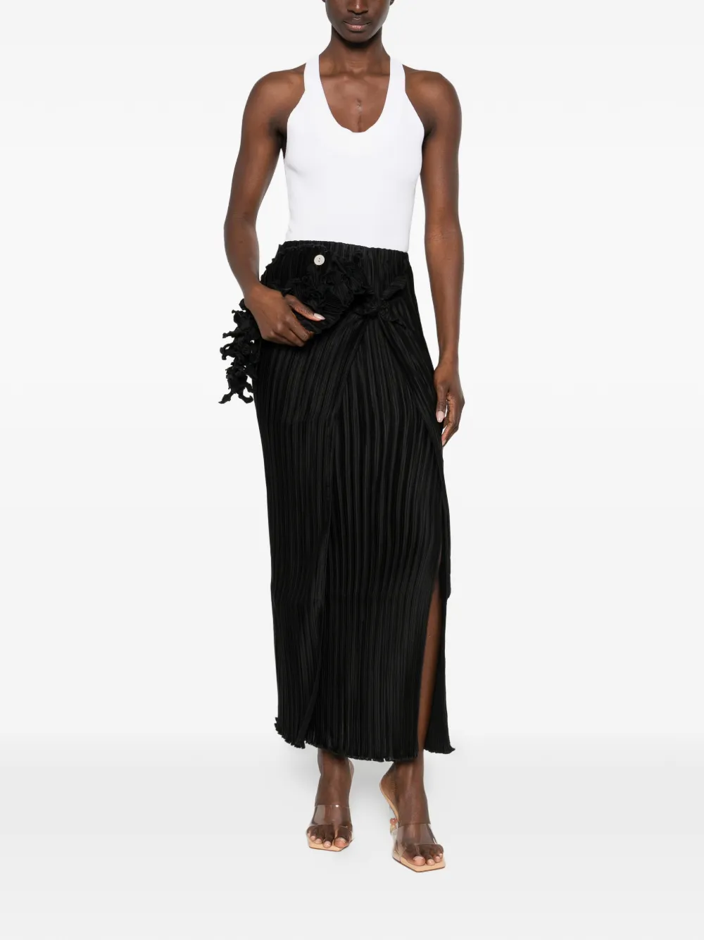 DAPHNE VALENTE x Louiza Theme maxi skirt - Zwart
