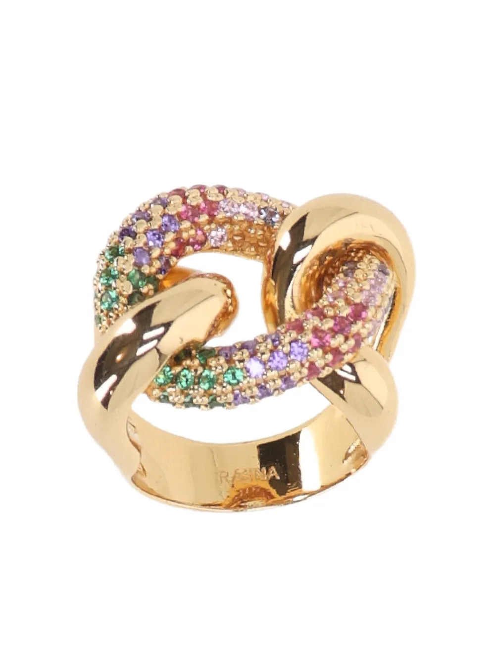 RASNA Shines As It Shines crystal ring - Oro