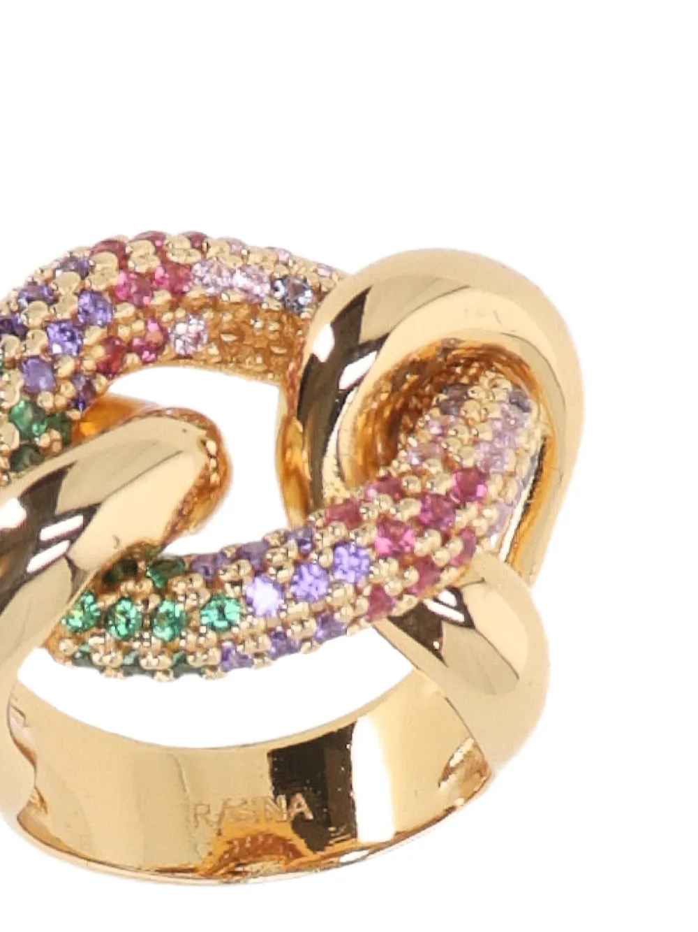 RASNA Shines As It Shines crystal ring - Goud