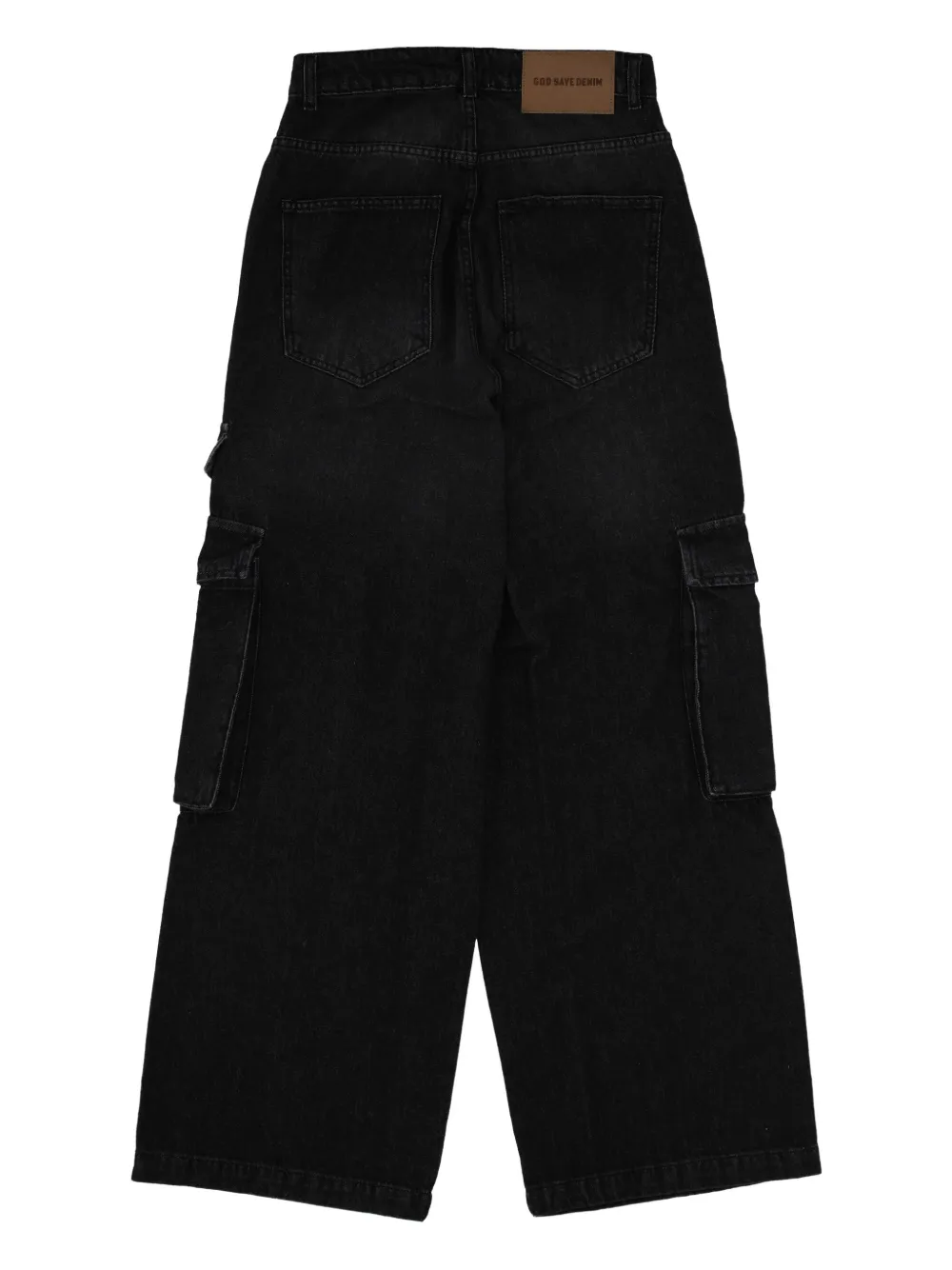 GOD SAVE DENIM cargo jeans - Zwart