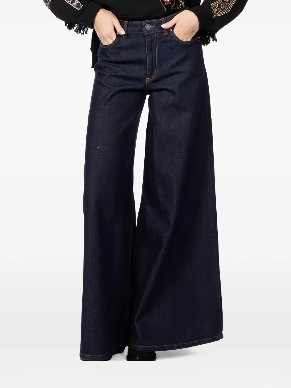 GOD SAVE DENIM wide-leg jeans - Blu