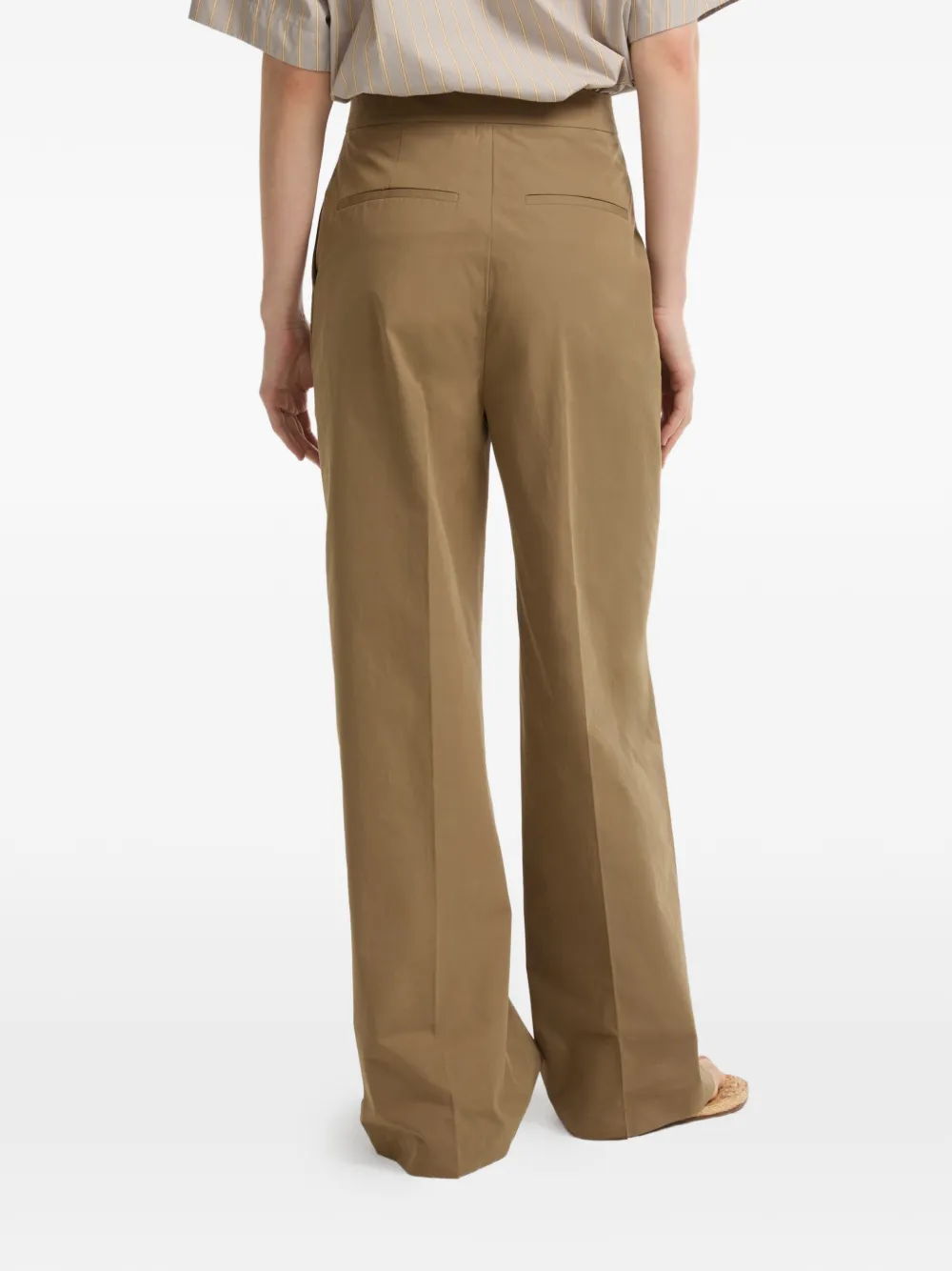 Yves Salomon Katoenen broek met wijde pijpen Beige