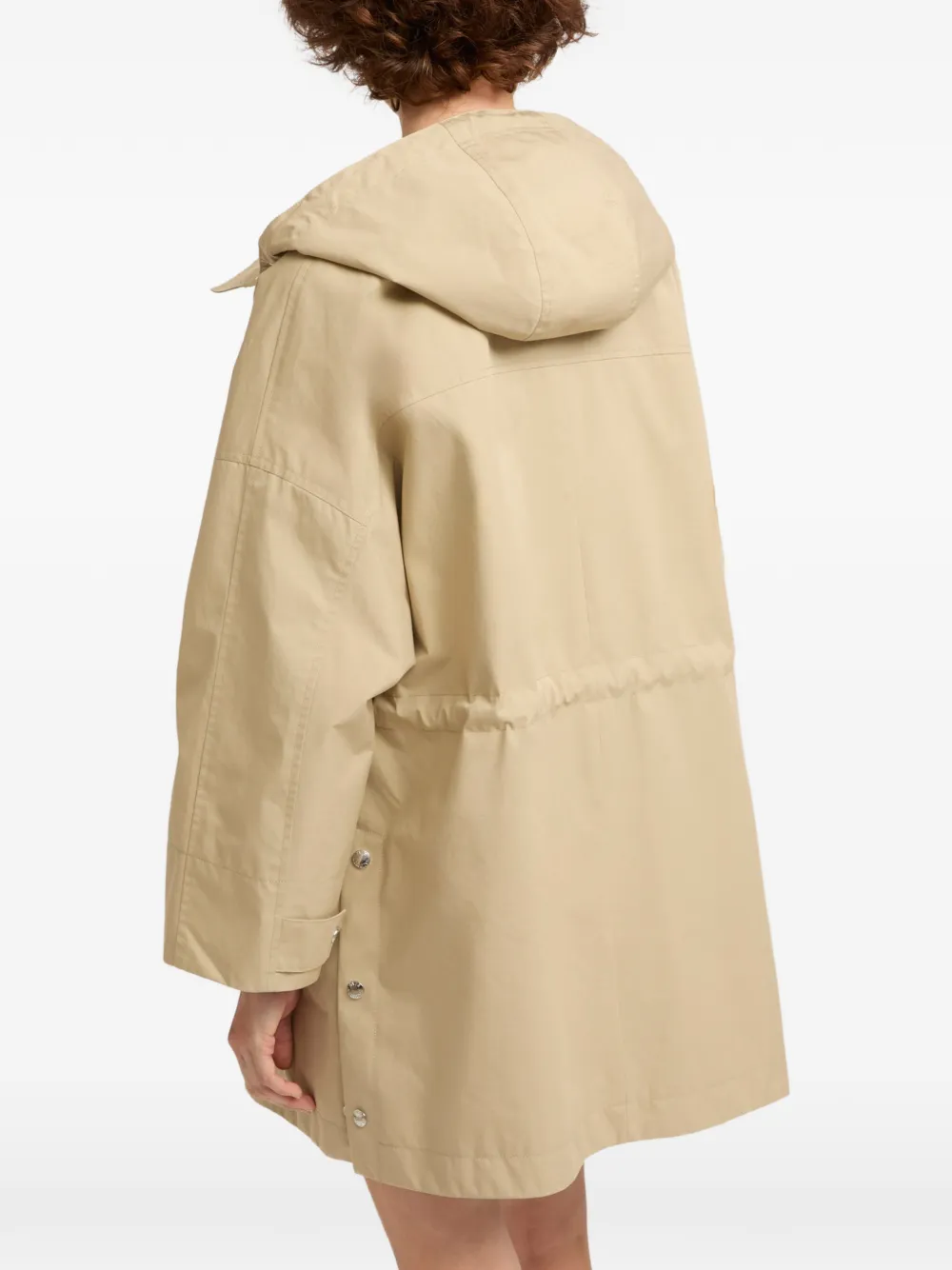  Yves Salomon Hooded Buttoned Parka - Neutrals 