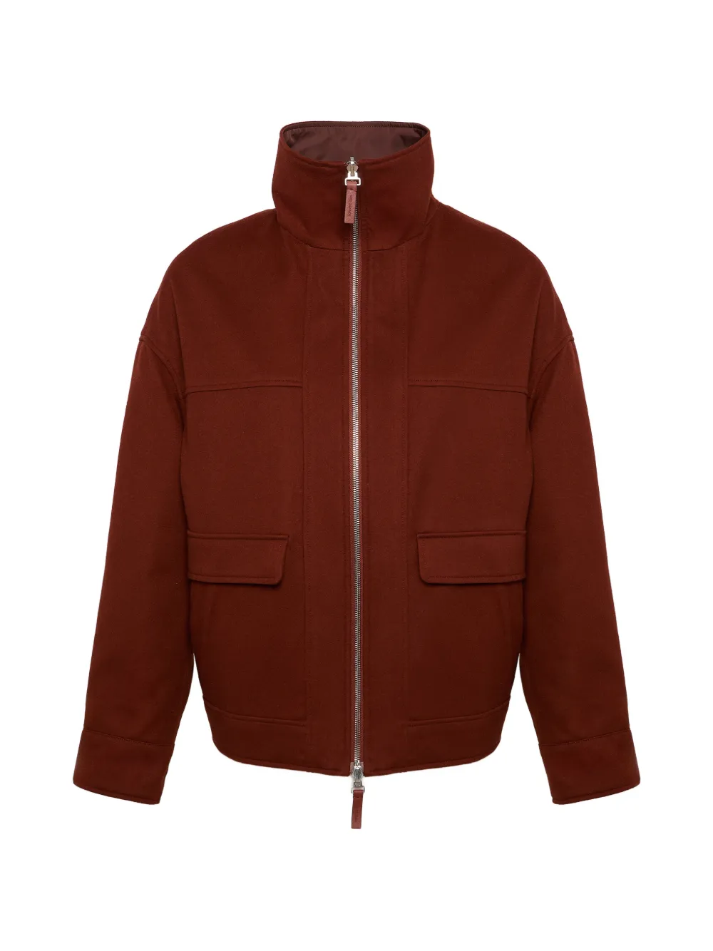 Yves Salomon veste réversible zippée - Marron