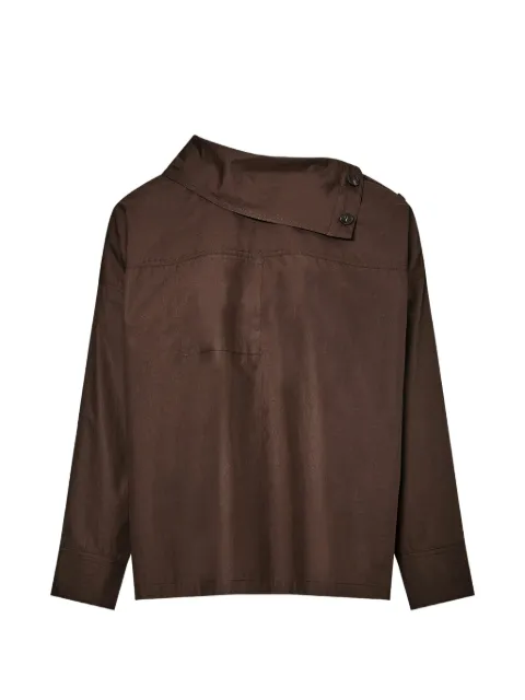 Yves Salomon blusa con cuello alzado