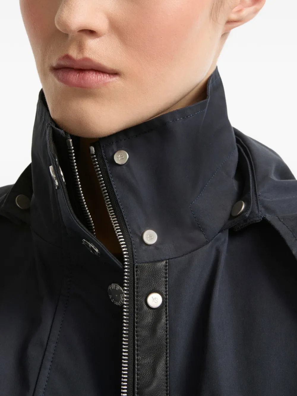 Yves Salomon Parka met capuchon Blauw