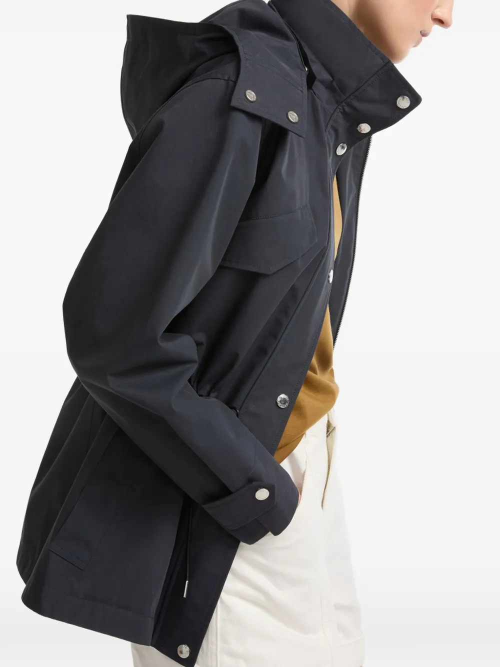 Yves Salomon Parka met capuchon Blauw