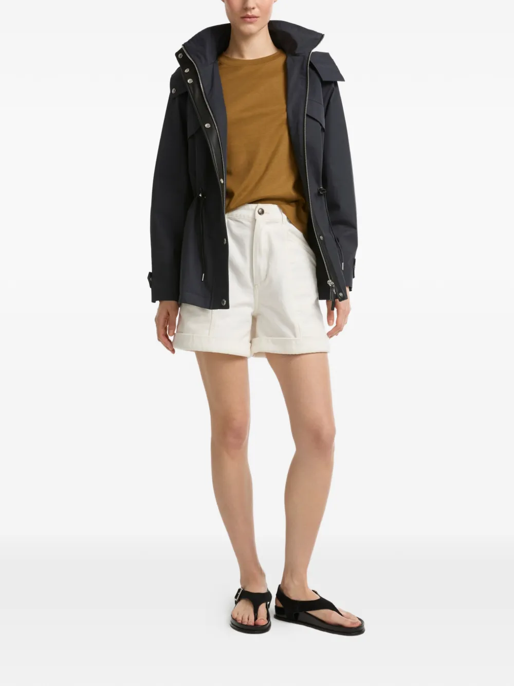 Yves Salomon Parka met capuchon Blauw