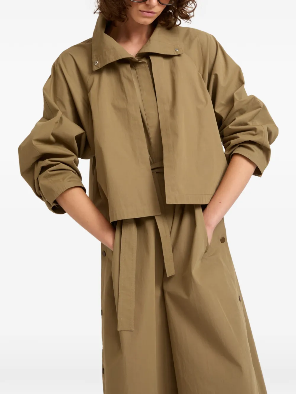 Yves Salomon Oversized jas Bruin