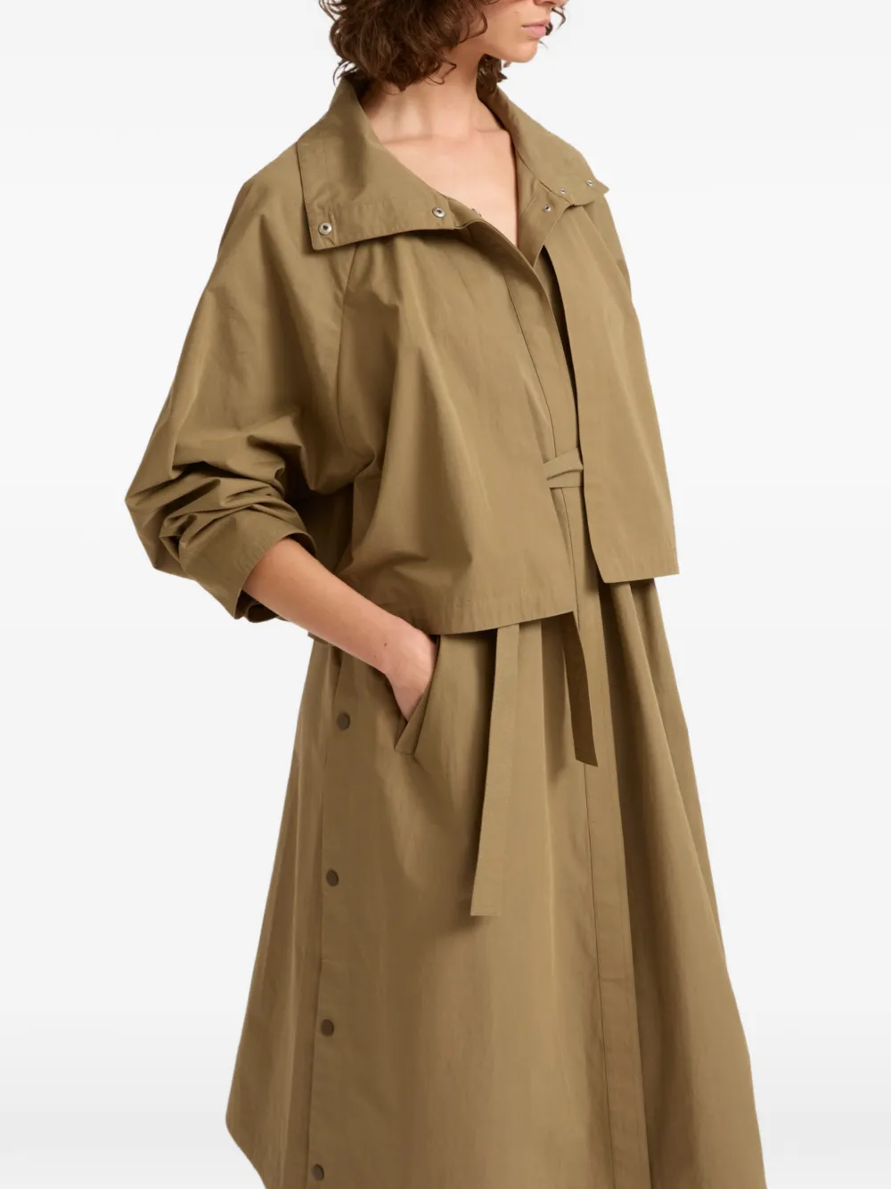 Yves Salomon Oversized jas Bruin