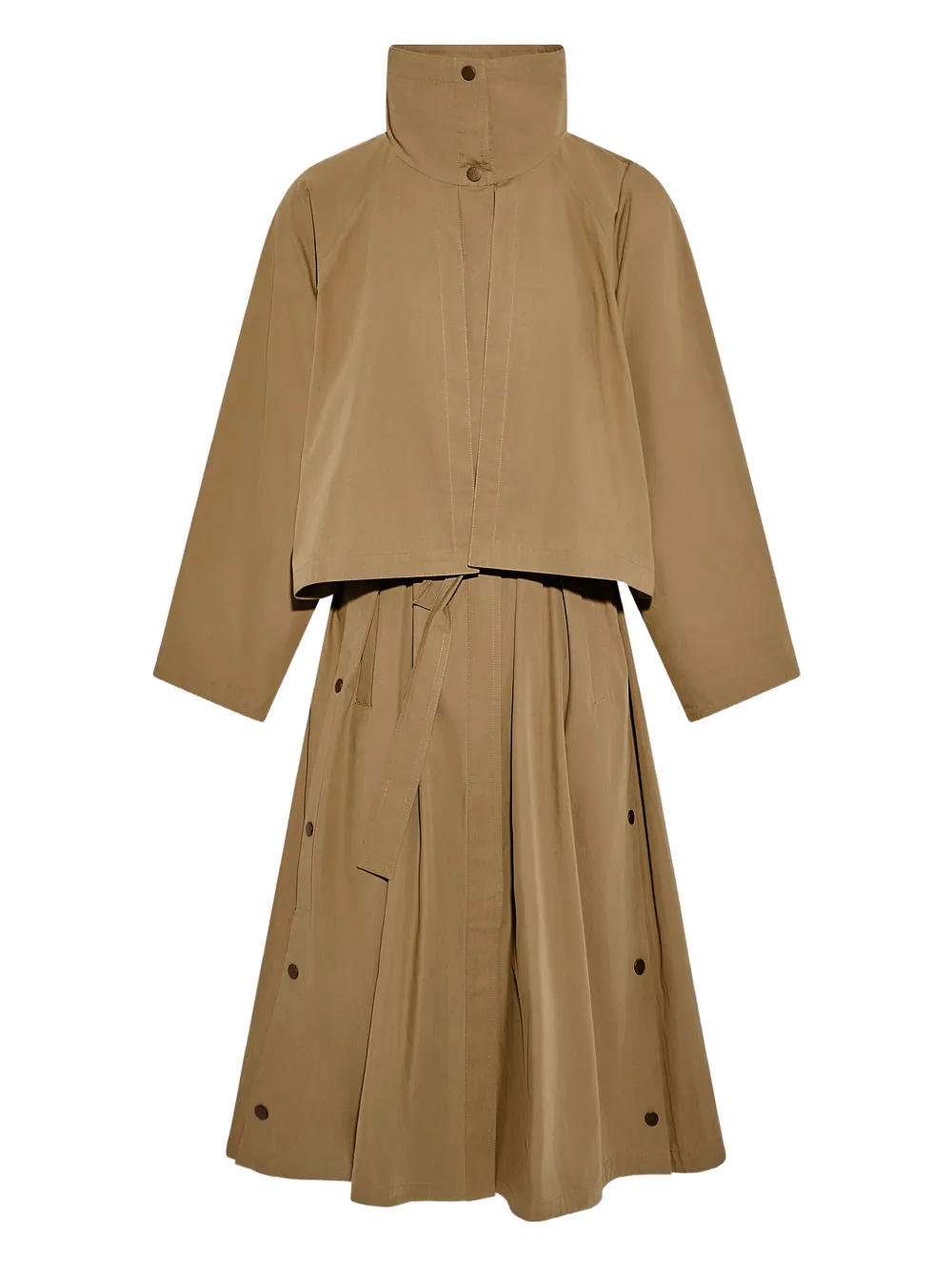 Yves Salomon Mantel im Oversized-Look - Braun