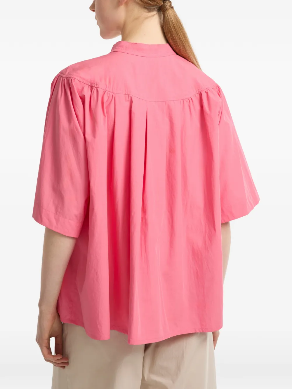 Yves Salomon Blouse met V-hals Roze