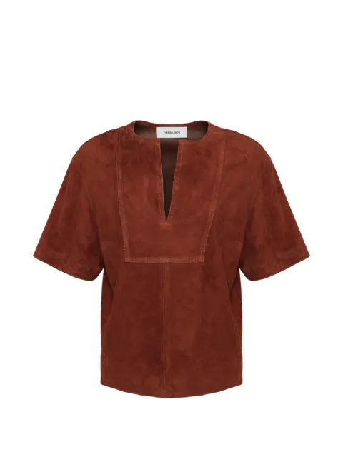 Yves Salomon top con cuello en V y doble cara
