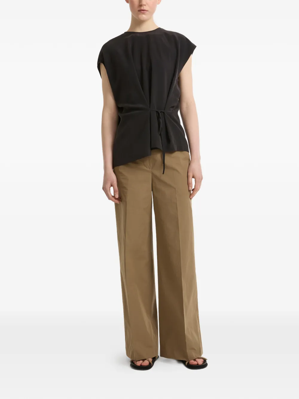 Yves Salomon Top met strikdetail Zwart